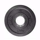 Диск Евро-Классик обрезиненный черный 1,25 кг. Стальная втулка